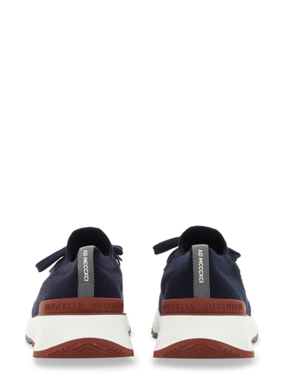 Shop Brunello Cucinelli Sneaker Runner In Blue