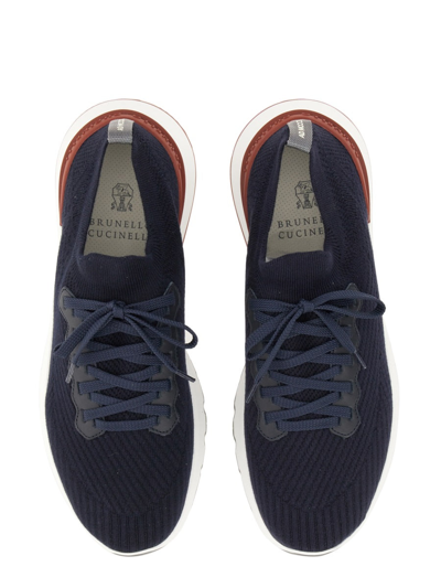 Shop Brunello Cucinelli Sneaker Runner In Blue