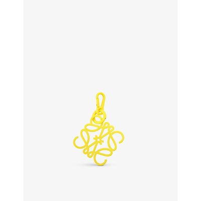 Shop Loewe Yellow Anagram Brass And Stainless Steel Charm