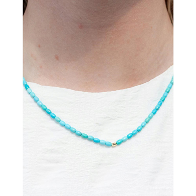 Shop The Alkemistry Womens Yellow Vianna 18ct Yellow Gold And Turquoise Necklace