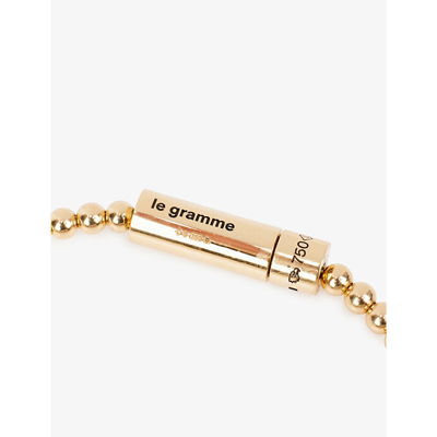 Shop Le Gramme Beads Le 15g Recycled 18ct Yellow Gold-plated Sterling-silver Bead Bracelet