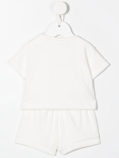 Studio Clay Teddy Logo-print Shorts Set In White