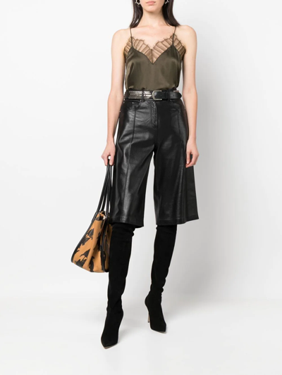 Iro V-neck Silk Vest Top In Green