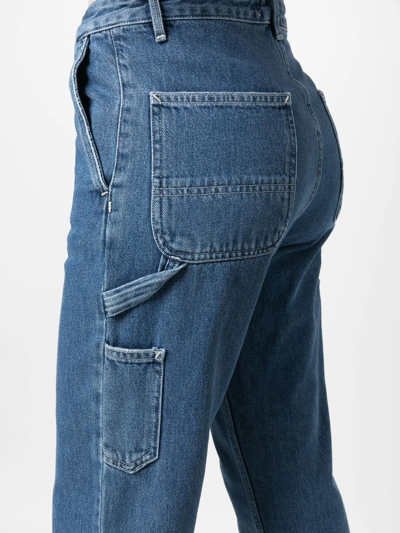 Shop Carhartt Pierce Straight-leg Organic Cotton Jeans In Blue