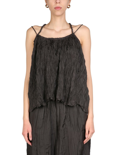 Shop Alysi Wrinkled Effect Camisole Top In Black