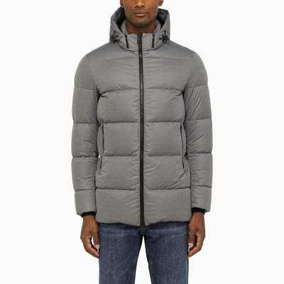 Shop Herno Grey Quilted Padded Jacket