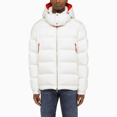 Shop Moncler Poirier Padded Jacket In White Nylon