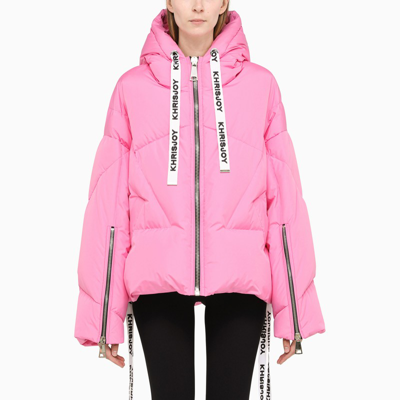 Shop Khrisjoy Pink Khris Iconic Padded Jacket