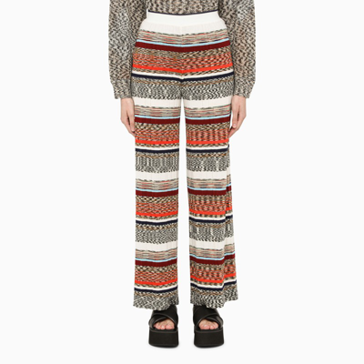 Shop Missoni | Multi-coloured Wool Knit Trousers In Multicolor