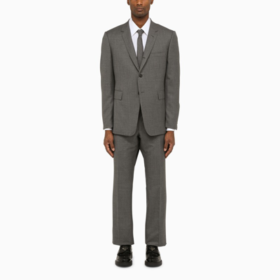 Grey Single-breasted Wool Suit