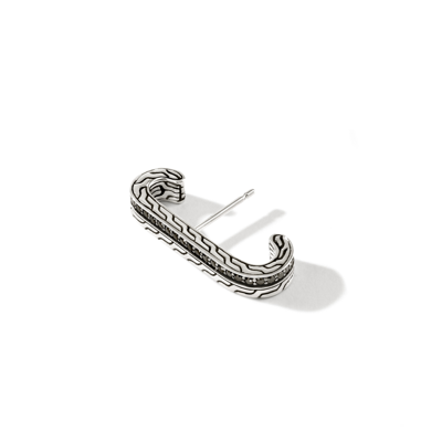 Shop John Hardy Carved Chain Pavé Single Cuff Earring In Silver