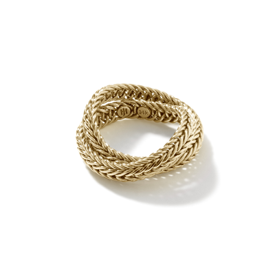 Shop John Hardy Kami Chain Crossover Ring, 4.5mm In Gold