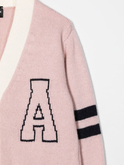 Shop Emporio Armani Cardigan With Logo In Pink