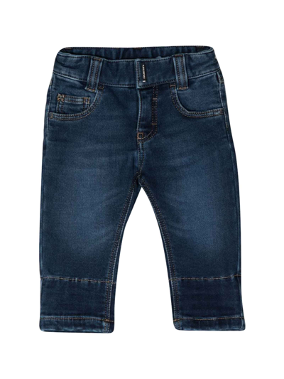 Shop Givenchy Navy Blue Jeans Baby Boy In Blu Navy