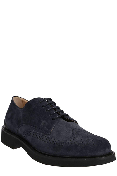 Shop Tod's Lace-up Brogue Shoes In Night