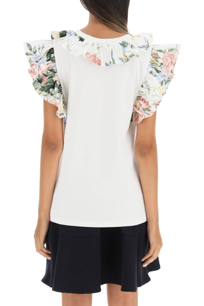 Shop See By Chloé See By Chloe Frilly Top In White