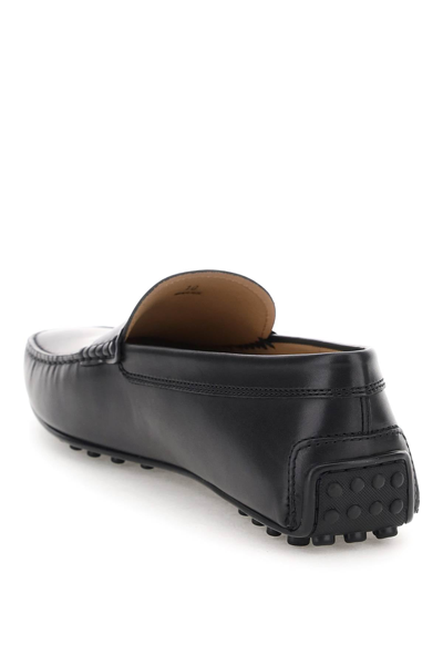 Shop Tod's Leather Gommino Driver Loafers In Black