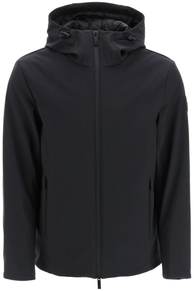 Shop Woolrich 'pacific' Padded Softshell Jacket In Black