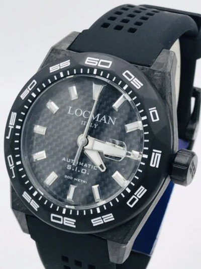 Pre-owned Locman Watch  Stealth Carbon 984 4/12ft 216wk/975 Automatic On Sale