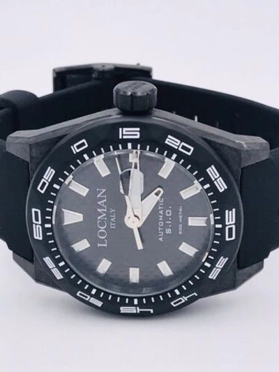 Pre-owned Locman Watch  Stealth Carbon 984 4/12ft 216wk/975 Automatic On Sale