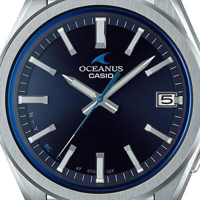 Pre-owned Casio Ocw-t200s-1ajf Oceanus Solar Radio Bluetooth Black Dial Elegant Men Watch