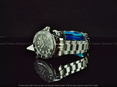 Pre-owned Tresod Men Super Luminova Ocean Master Auto Black Dial Sapphire Crystal Ss Watch