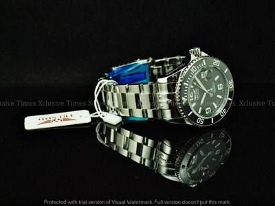Pre-owned Tresod Men Super Luminova Ocean Master Auto Black Dial Sapphire Crystal Ss Watch