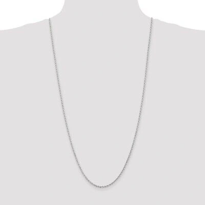 Pre-owned Superdealsforeverything Real 14kt 2.25mm Diamond Cut Quadruple Rope Chain; 30 Inch In White