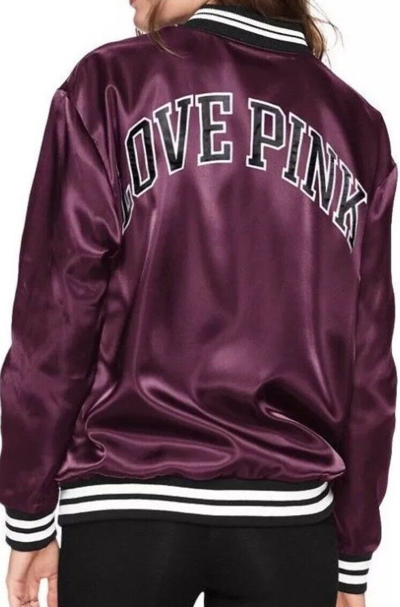 Victoria secret hotsell pink varsity jacket