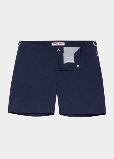 Shop Orlebar Brown Men's Bulldog Nylon Swim Shorts In Navy