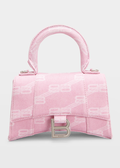 Balenciaga hourglass pink denim bag- xs Balenciaga - The Designer Club