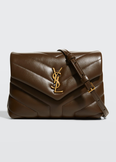 Shop Saint Laurent Loulou Toy Ysl Matelasse Calfskin Envelope Crossbody Bag In 2357 Natural Tan