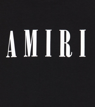 Shop Amiri Logo Cotton T-shirt In Black