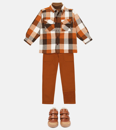 Petit Nord Toasty Leather Sneakers In Cognac