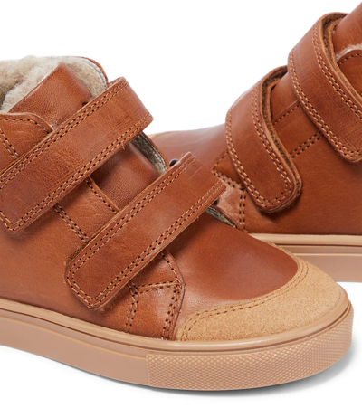 Petit Nord Toasty Leather Sneakers In Cognac