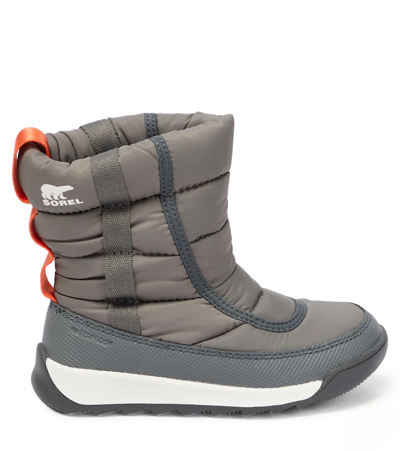 Sorel Whitney Ii Puffy Ankle Boots In Quarry, Sea Salt