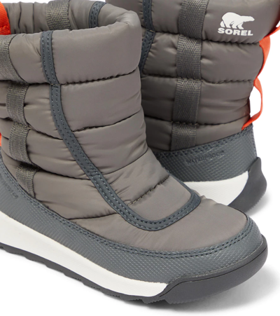 Sorel Whitney Ii Puffy Ankle Boots In Quarry, Sea Salt