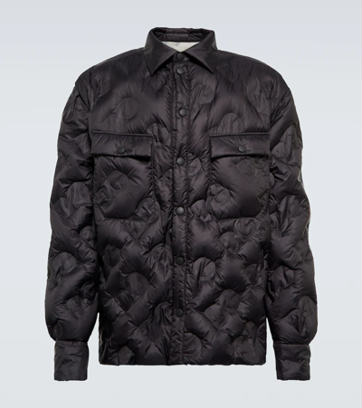 Shop Dolce & Gabbana Logo Down Shirt Jacket In Combined Colour