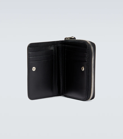 Shop Ami Alexandre Mattiussi Logo Leather Wallet In Black