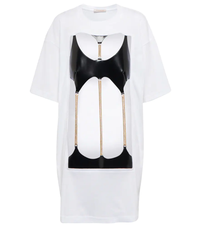 Shop Christopher Kane Embellished Cotton T-shirt In White