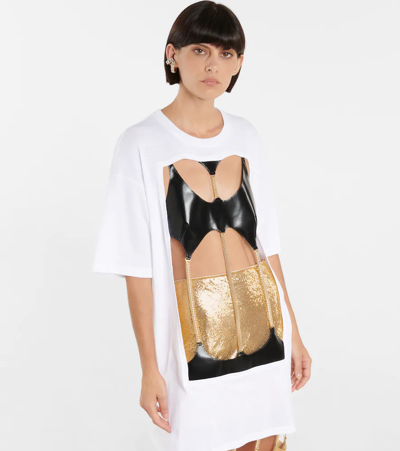 Shop Christopher Kane Embellished Cotton T-shirt In White