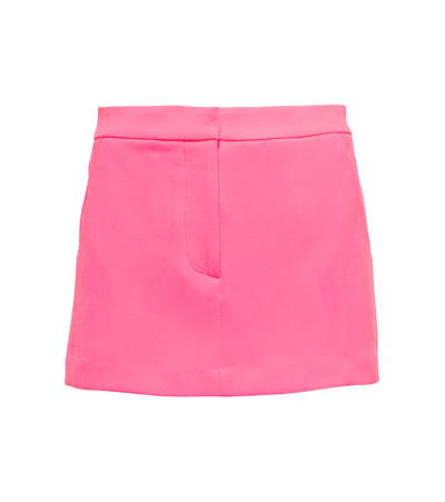 Shop Alex Perry Blais Crêpe Miniskirt In Pink
