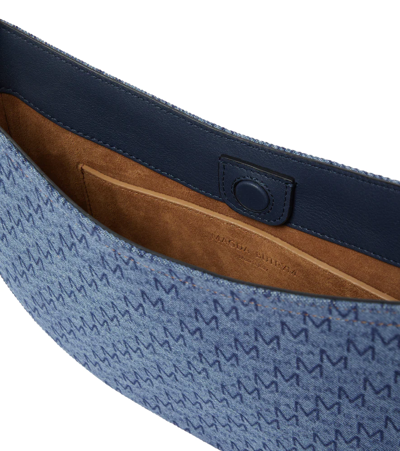 Magda Butrym Vesna Embellished Denim Shoulder Bag In Blue