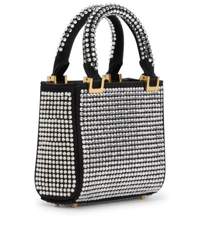 Shop Magda Butrym Zorya Micro Embellished Tote Bag In Black