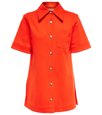 Shop Victoria Beckham Ponte Shirt In Orange