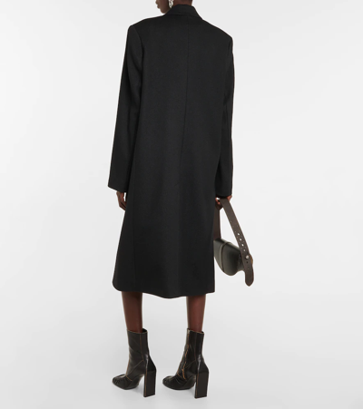 Shop Acne Studios Wool Twill Coat In Black