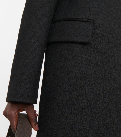 Shop Acne Studios Wool Twill Coat In Black