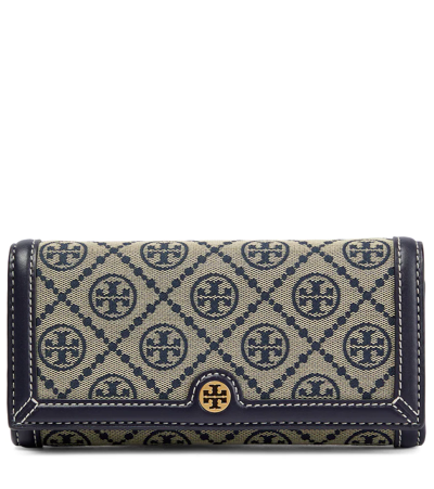 Tory Burch T Monogram Jacquard Crossbody Wallet Tory Navy