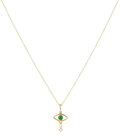 Shop Ileana Makri 18kt Gold Necklace With Diamonds In 18k Yellow Gold