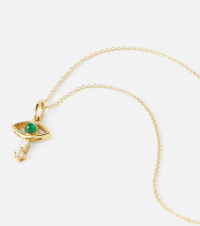 Shop Ileana Makri 18kt Gold Necklace With Diamonds In 18k Yellow Gold